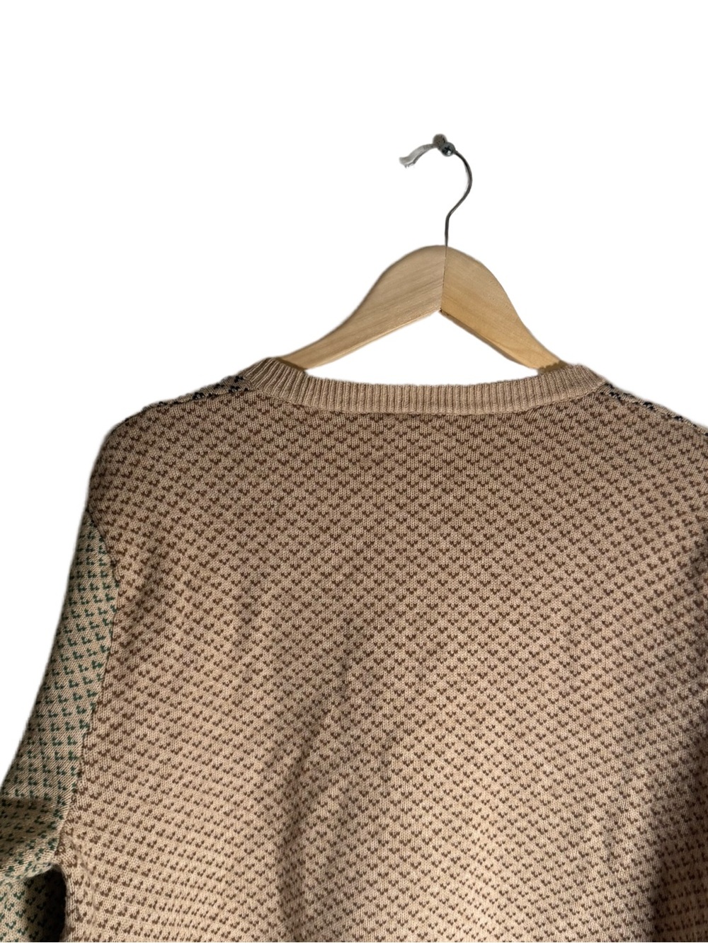 J. Crew Rugged Merino Wool Blend Sweater Men's Large Birds Eye Knit Crewneck - Picture 6 of 6